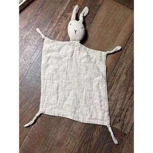 Beige/Tan Muslin Bunny Rabbit Security Blanket/Lovey